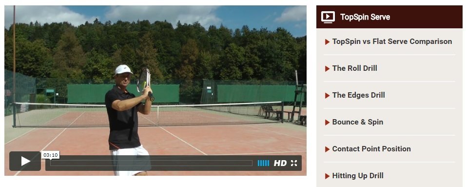 learning topspin serve technique