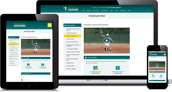 one handed backhand tennis course