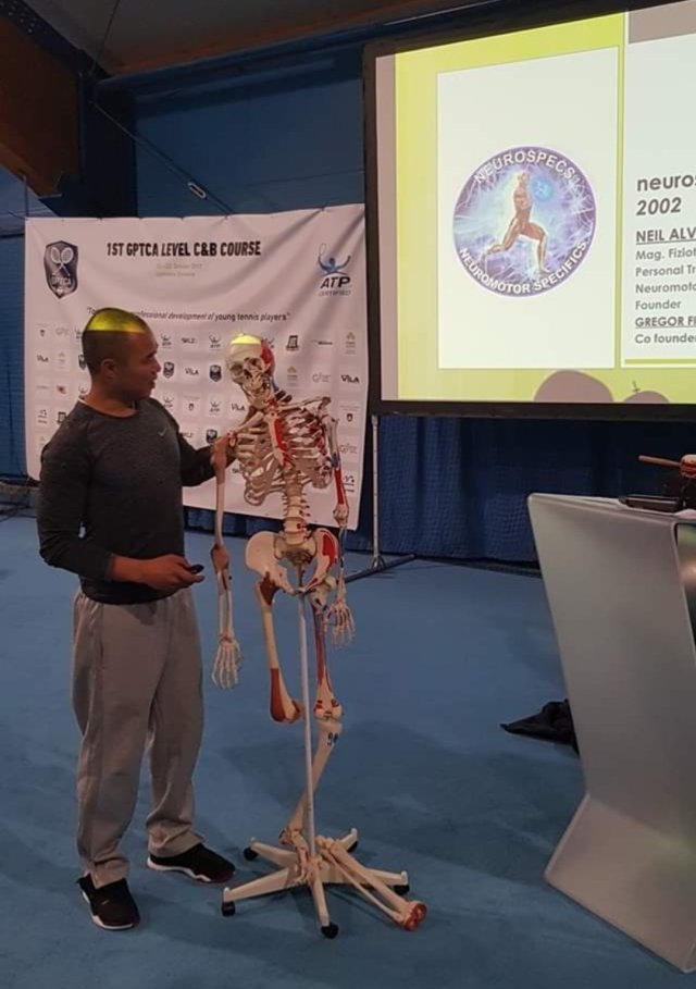 neil alvarez gptca Neil Alvarez at a tennis conference